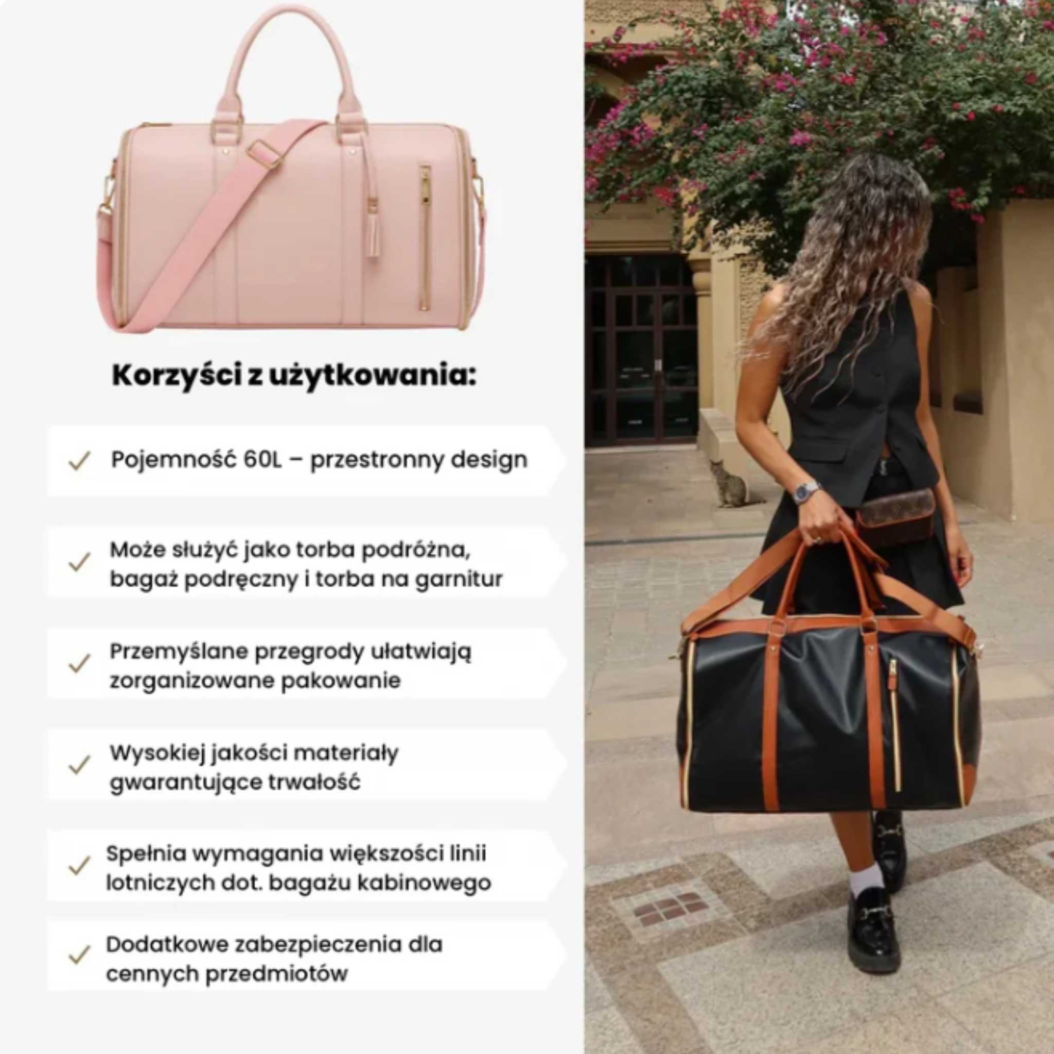 Beżowa Torba Damska JetBag™
